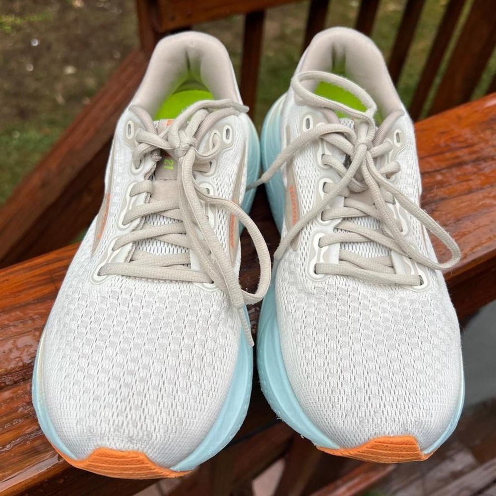 Brooks Glycerin 21 Womens 8 Coconut Aqua Autumn Cream Blue